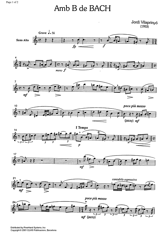 Amb B de Bach - Alto Saxophone