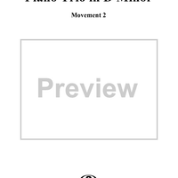 Piano Trio in D minor, Op. 49, Movt. 2 - Score
