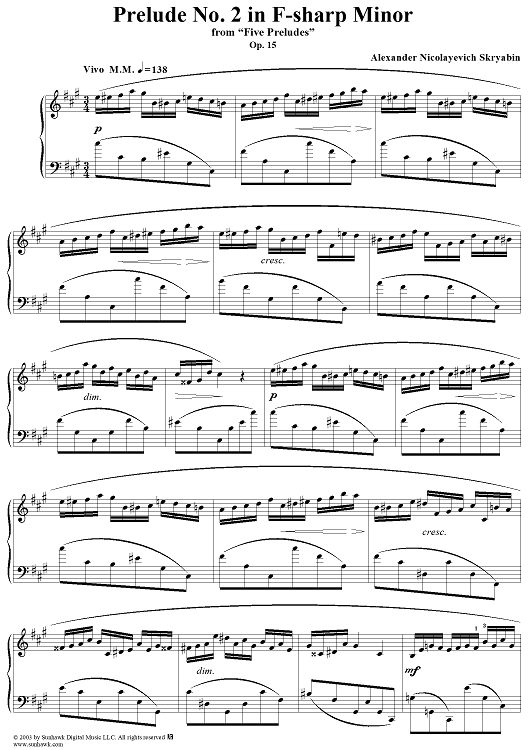 Prelude No. 2 in F-sharp Minor, Op. 15, No. 2