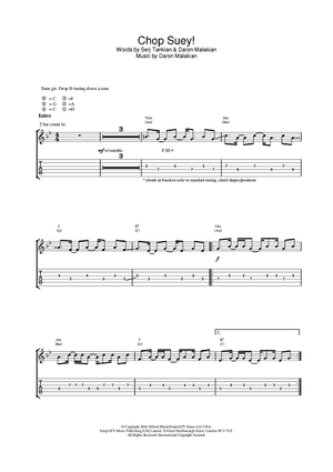 System of a down 2025 chop suey drum tab