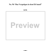 La Finta Giardiniera, Act 1, No. 9b "Das Vergnügen in dem Eh'stand" (Arietta) - Full Score