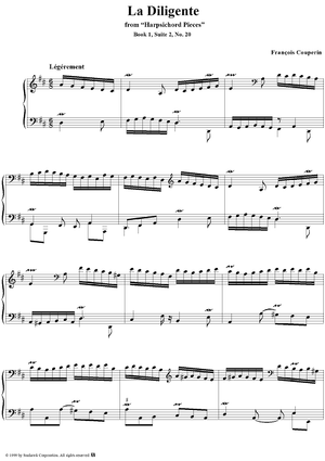 Harpsichord Pieces, Book 1, Suite 2, No.20:  La Diligente