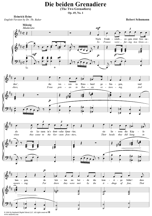 Die beiden Grenadiere, Op. 49, No. 1