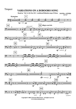 Variations on a Boboobo Song - Timpani