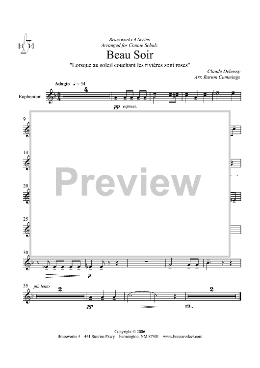 Beau Soir - Euphonium TC