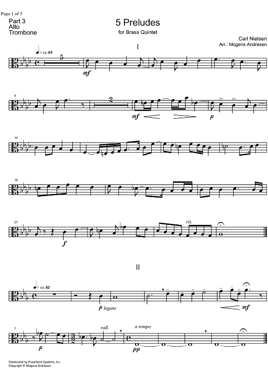 5 Preludes - Alto Trombone