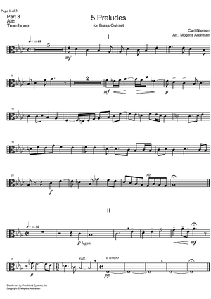 5 Preludes - Alto Trombone