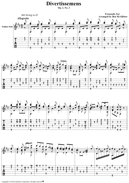 Six Divertissemens, Op. 1, No. 3