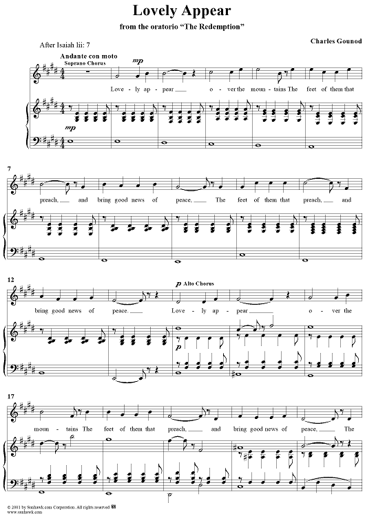 Lovely Appear (from the oratorio "The Redemption")