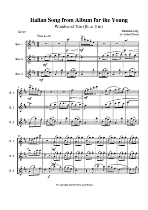 Italian Song from Album for the Young - Score