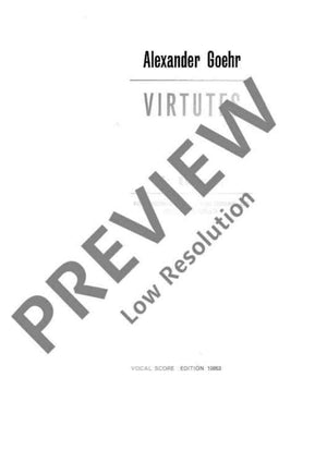Virtutes - Vocal/piano Score