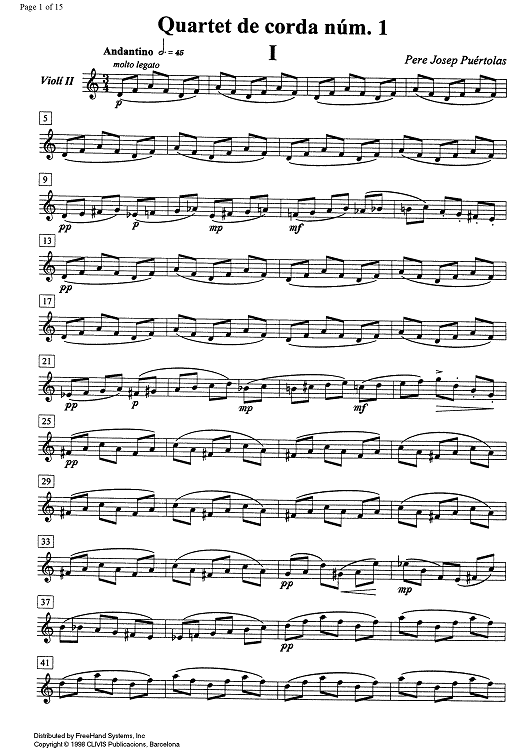 String quartet No. 1 - Violin 2