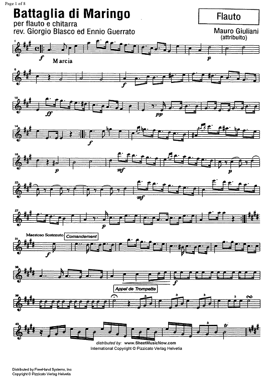 Battaglia di Maringo - Flute