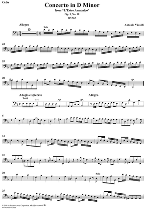 Concerto in D Minor - Cello