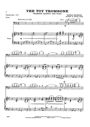 The Toy Trombone - Piano Accompaniment