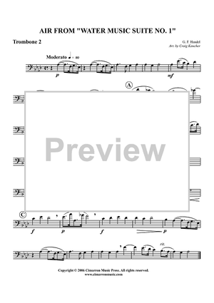 Air from "Water Music Suite No. 1" - Trombone 2