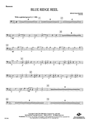Blue Ridge Reel - Bassoon" Sheet Music for Concert Band - Sheet Music  Now