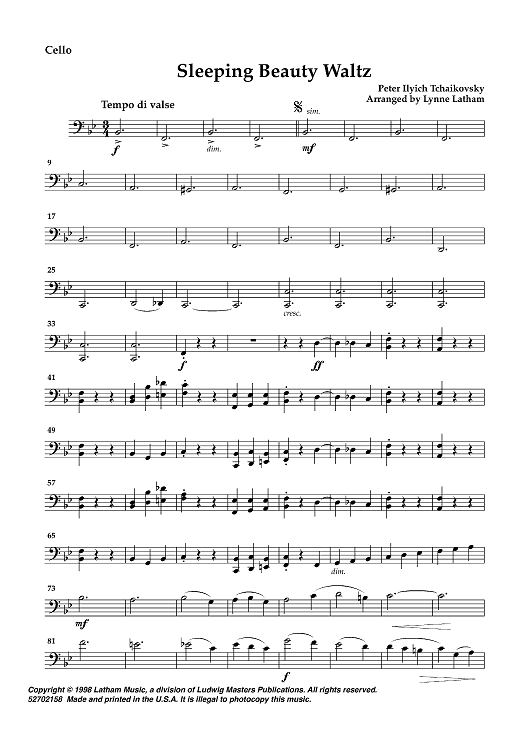 Sleeping Beauty Waltz - Cello
