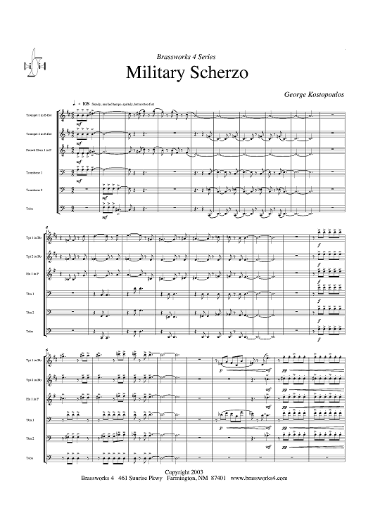 Military Scherzo - Score