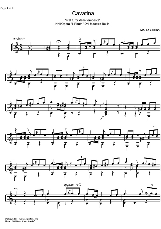 Cavatina from Nel Furor...