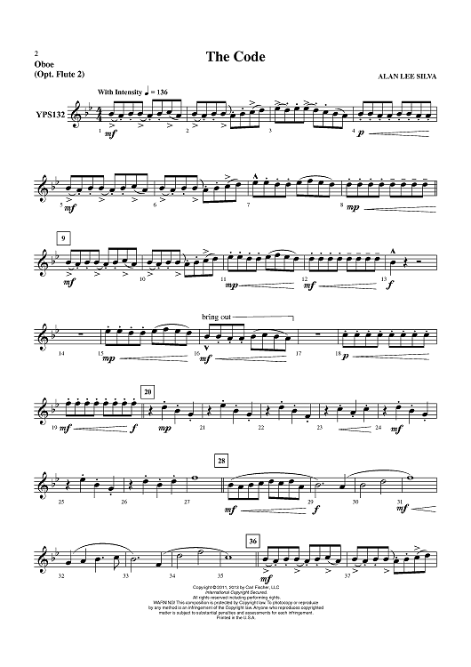 The Code (March) - Oboe (Opt. Flute 2)