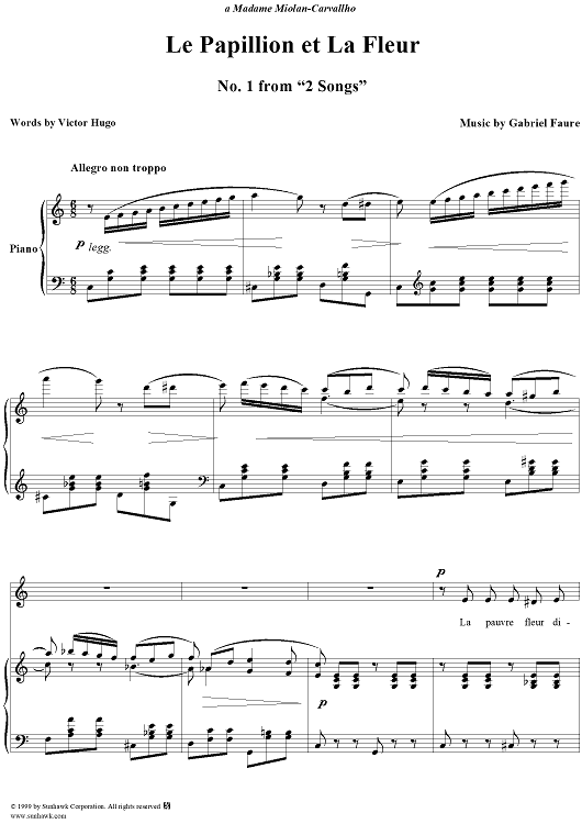 Le papillion et la fleur - Op. 1, No. 1