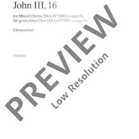 John III, 16 - Choral Score