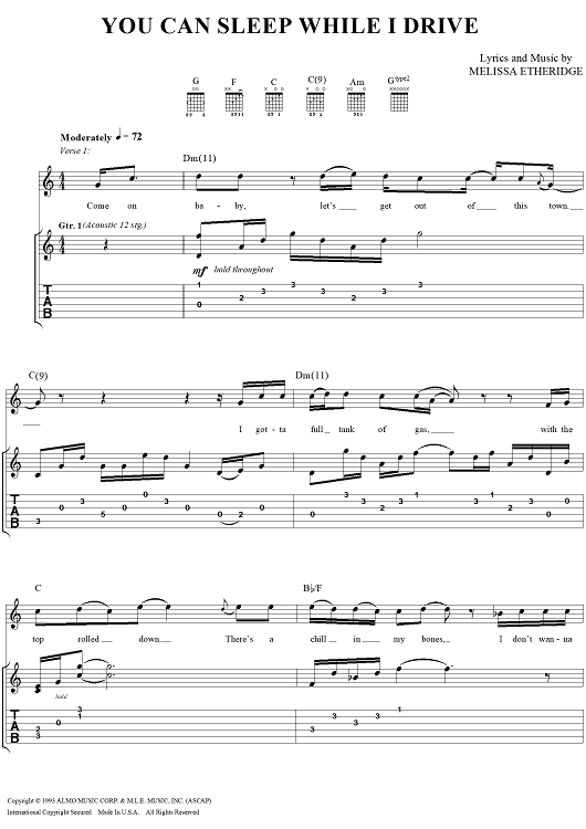 You Can Sleep While I Drive