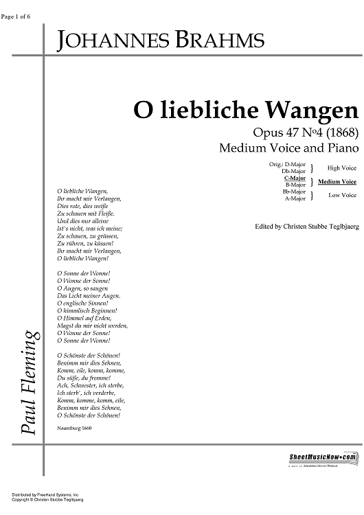 O liebliche Wangen Op.47 No. 4