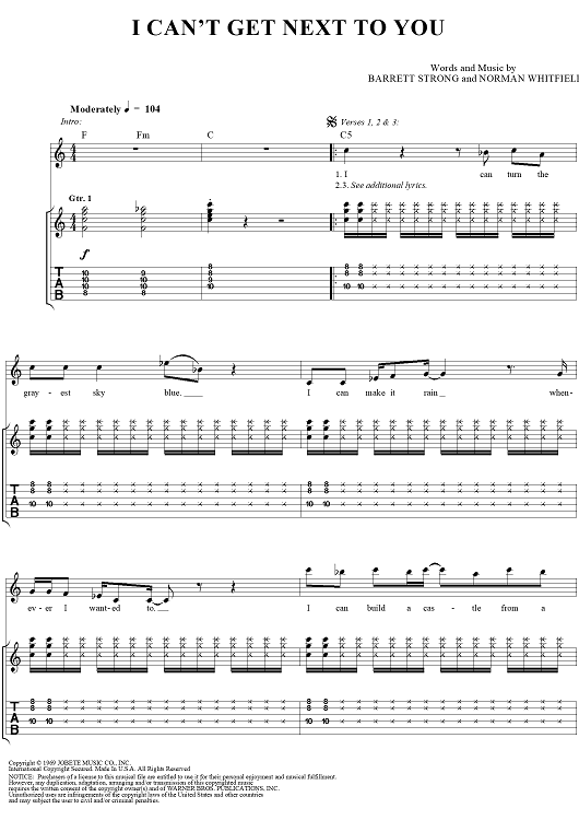 I Can't Get Next To You