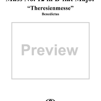 Mass No. 12 in B-flat Major, HobXXII/12, Benedictus