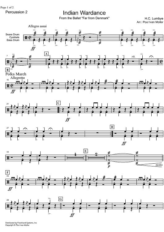 Indian Wardance from Far from Denmark - Percussion 2