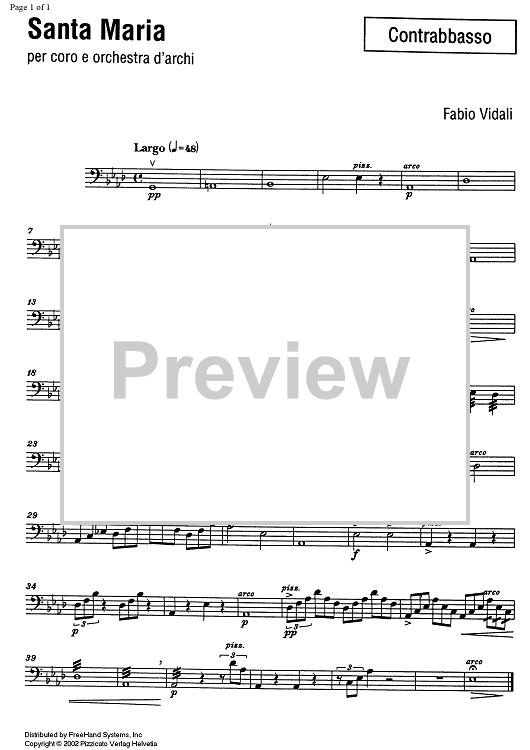 Santa Maria - Double Bass