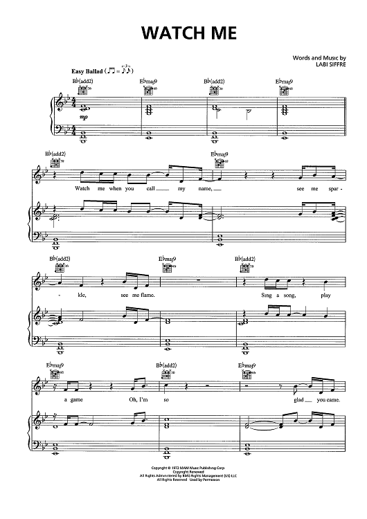 Watch Me from This Is Us Sheet Music for Piano