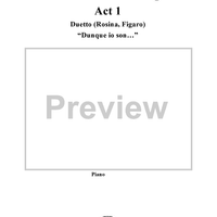 Duetto: Dunque io son la fortunata?, No. 9 from "Il Barbiere di Siviglia" - Full Score