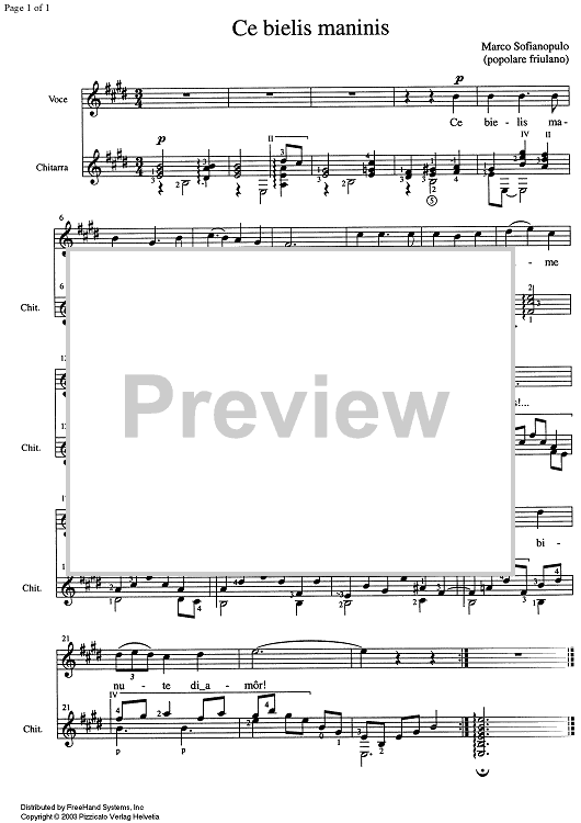 Ce bielis maninis - Score