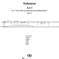 See! from the op'ning skies descending flames, No. 5 from Oratorio "Solomon", Act 1 (HWV67)