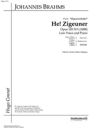 He! Zigeuner Op.103 No. 1