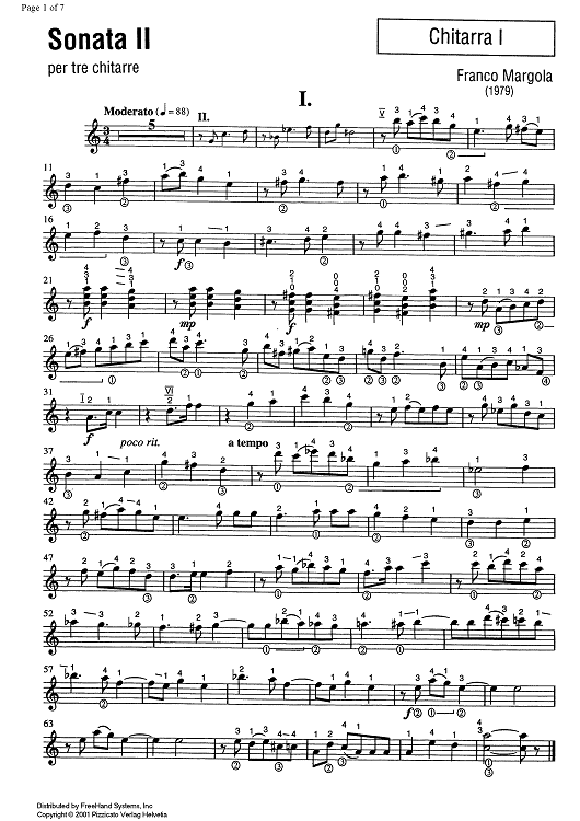 Sonata II - Guitar 1