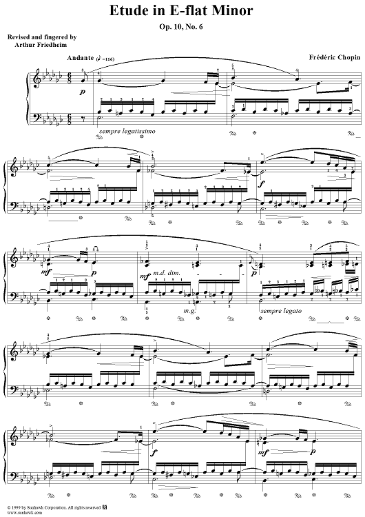 Etude Op. 10, No. 6 in E-flat Minor