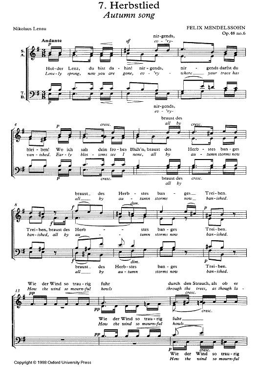 Herbstlied Op.48 No. 6