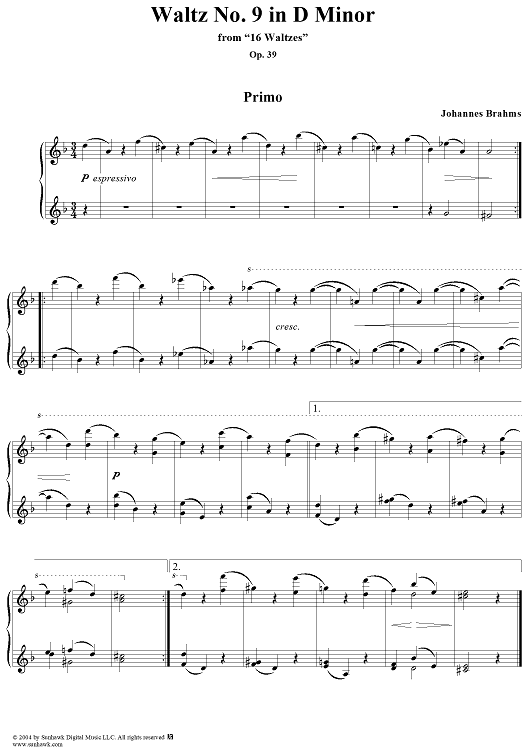 Waltz No. 9 in D Minor