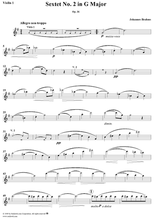 String Sextet No. 2 - Violin 1