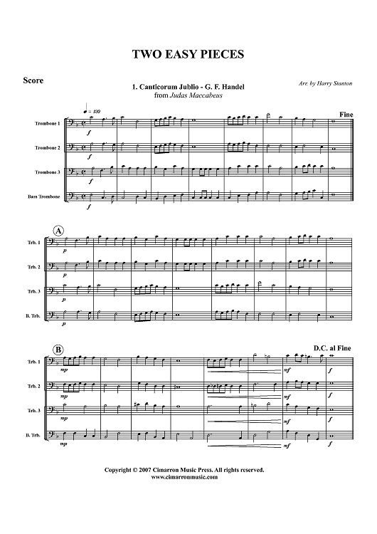 Two Easy Pieces - Score