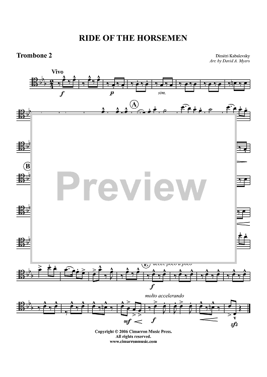 Ride of the Horsemen - Trombone 2