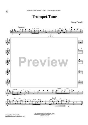 Trumpet Tune - Part 1 Flute, Oboe or Violin