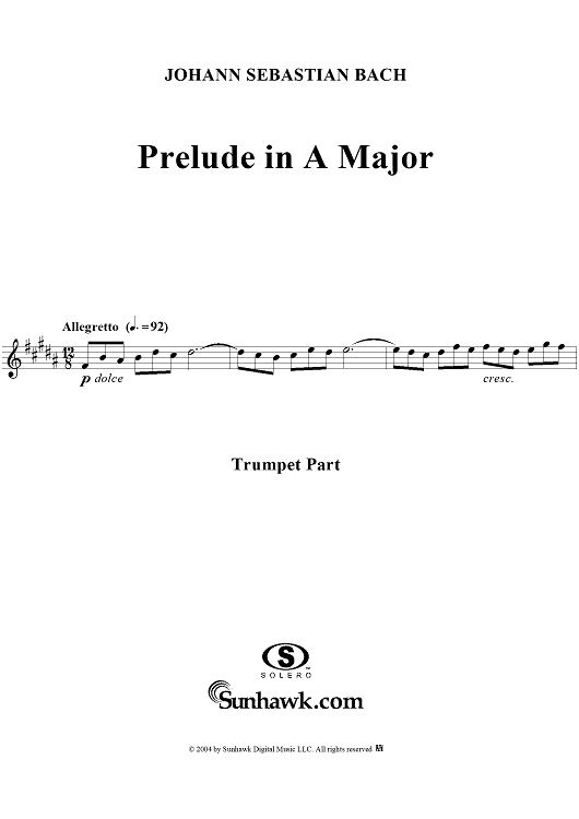 Prelude in A Major - Trumpet