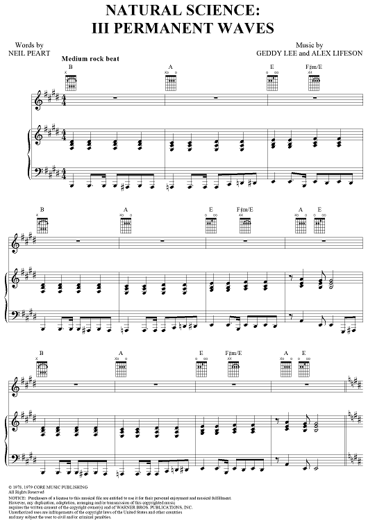 Natural Science, Part 3:  Permanent Waves