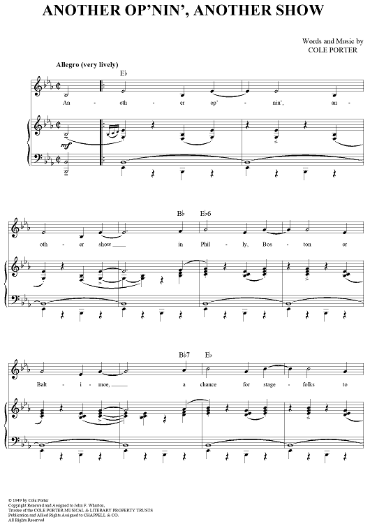 Another Op'nin', Another Show