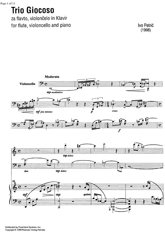 Trio Giocoso - Score